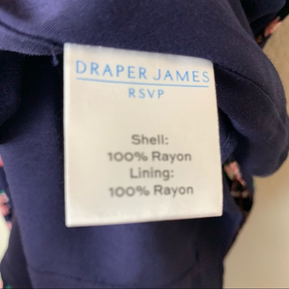 NWT Draper James RSVP Wrap Dress Navy Size XS - Picture 8 of 8
